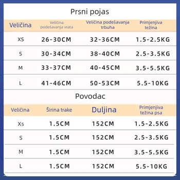 Prozračan prsni harnes i povodac za mačke i pse, s reflektirajućim elementima za manje pse