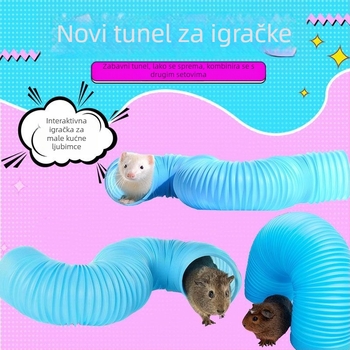 Zabavan tunel za kućne ljubimce s teleskopskom cijevi – igračka za fretke, hamster, morsko svinje i syrijske hamster