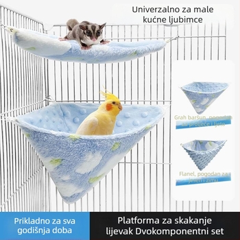 Gnijezdo s toplim kaučem za sve godišnje doba, igračka za penjanje i dekor staništa za mala životinje