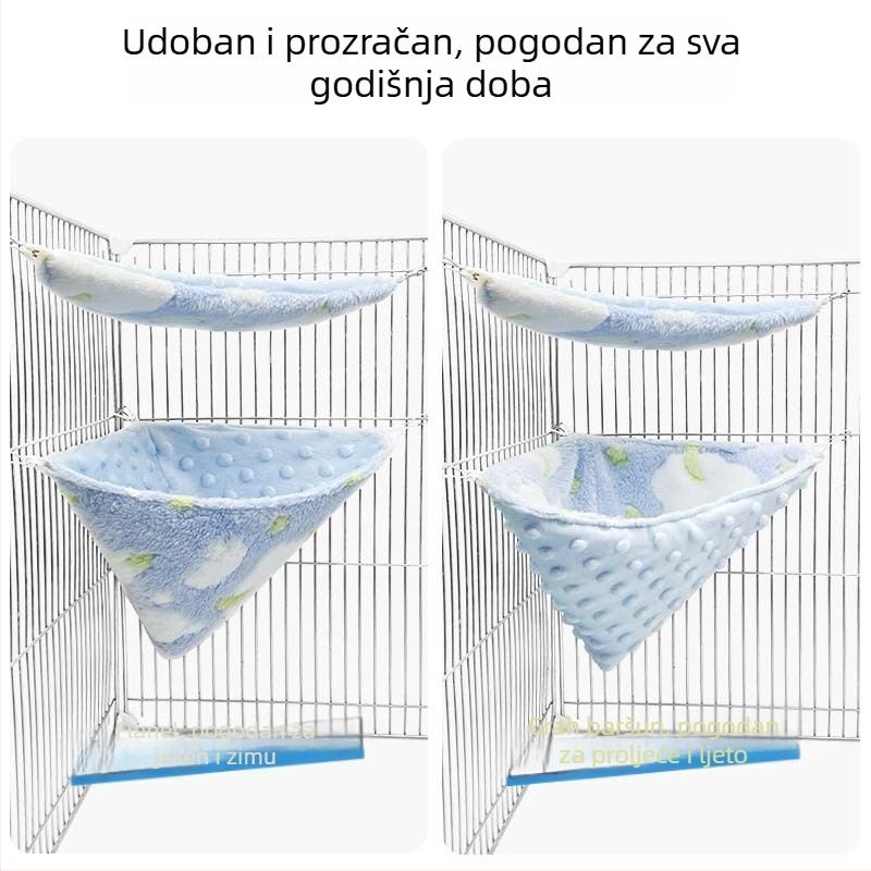 Gnijezdo s toplim kaučem za sve godišnje doba, igračka za penjanje i dekor staništa za mala životinje
