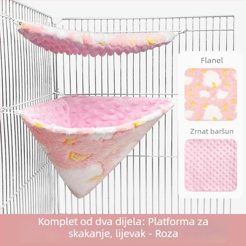 Gnijezdo s toplim kaučem za sve godišnje doba, igračka za penjanje i dekor staništa za mala životinje