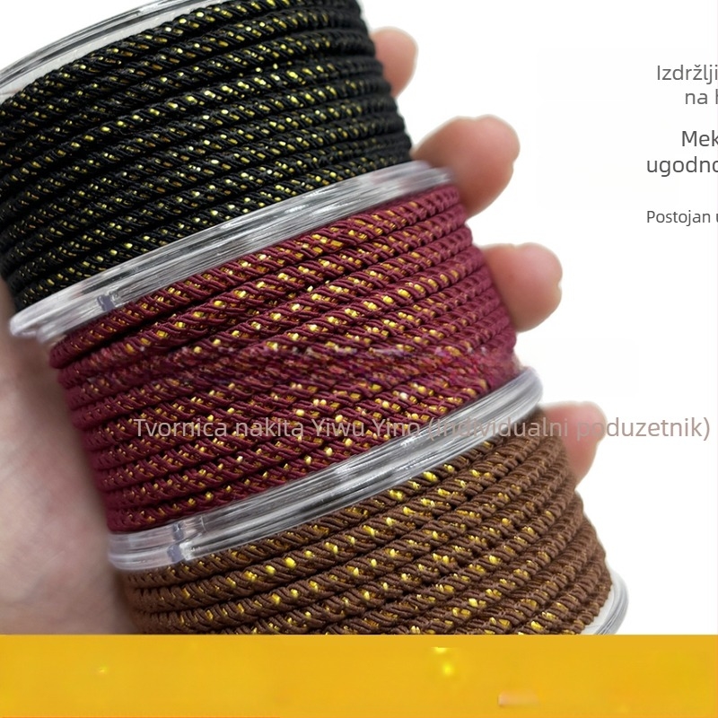 Zlatni Milanski konac 3.0 mm za narukvice i lančiće, ručno pleteni nakit