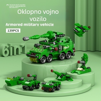Lele Brothers kompatibilni građevinski blokovi - vojni dinosaurus mecha sklapanje, edukativna igračka, 100–200 komada, ABS plastika, šarena kutija, za djecu 7–14 godina
