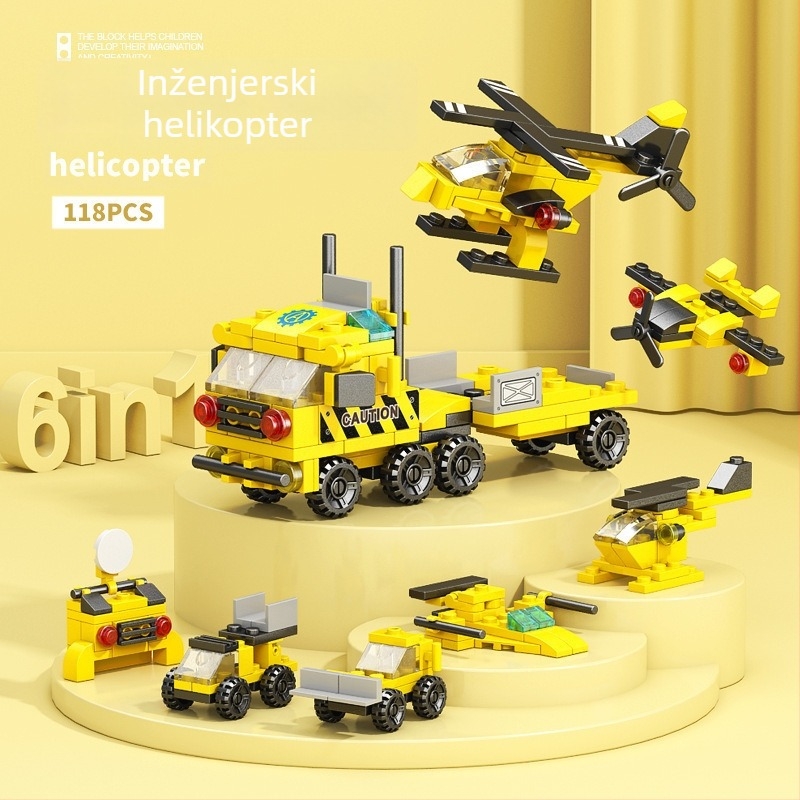 Lele Brothers kompatibilni građevinski blokovi - vojni dinosaurus mecha sklapanje, edukativna igračka, 100–200 komada, ABS plastika, šarena kutija, za djecu 7–14 godina