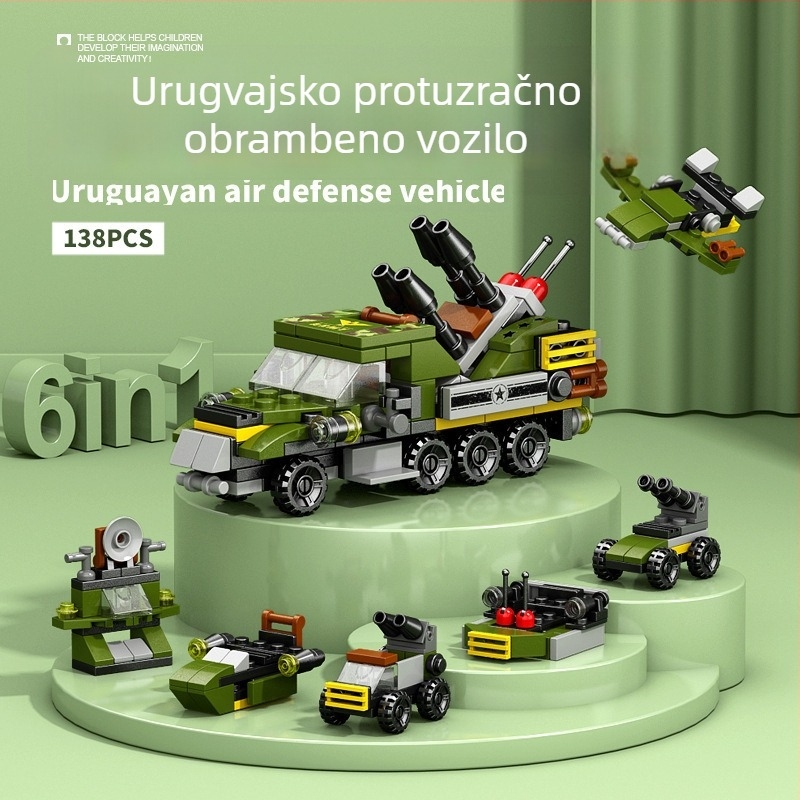 Lele Brothers kompatibilni građevinski blokovi - vojni dinosaurus mecha sklapanje, edukativna igračka, 100–200 komada, ABS plastika, šarena kutija, za djecu 7–14 godina