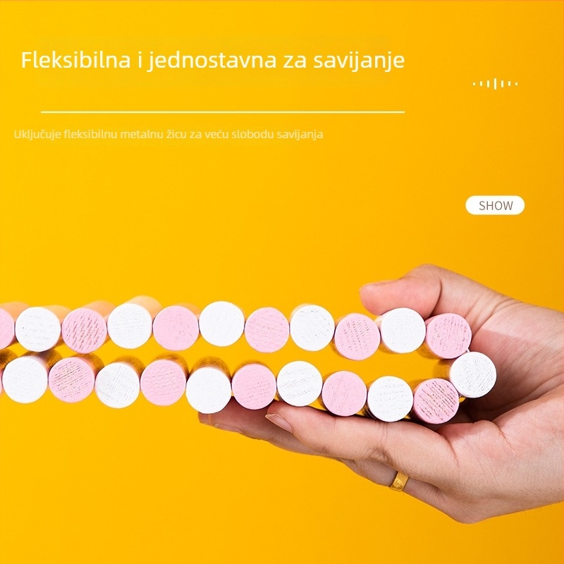 Drvena ljestvica za hamstera, pastelne macaron boje, igračka za penjanje i skrivanje u kavezu.