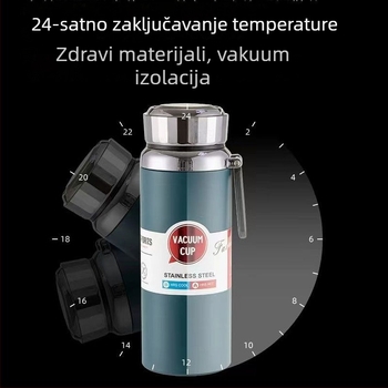 Termos od nehrđajućeg čelika 316 s pametnim zaslonom temperature, velika kapacitet, prijenosno za čaj i vodu, za putovanja