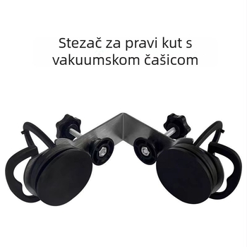 Uređaj za niveliranje pločica s dvostrukim vakuumskim čašama za 90° kutne spojeve u postavljanju pločica i mramora