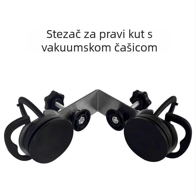Uređaj za niveliranje pločica s dvostrukim vakuumskim čašama za 90° kutne spojeve u postavljanju pločica i mramora