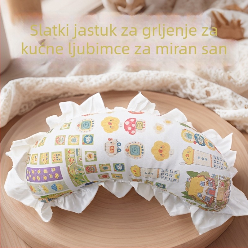 Mali U-oblikovani jastuk za kućne ljubimce, mekan za mačke i štenad, za spavanje.