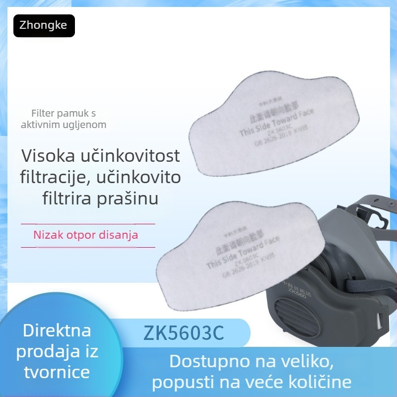ZK5603C aktivni filtr ugljena za masku – dodaci za zaštitu od industrijskog prašine, brušenje, bojanje i zaštitu od formaldehida