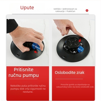 Alat za popravak udubljenja automobila sa splicerom za staklo, ručnom pumpom, vakuumskim čašicama i držačem kamere (4.5–6 inča)