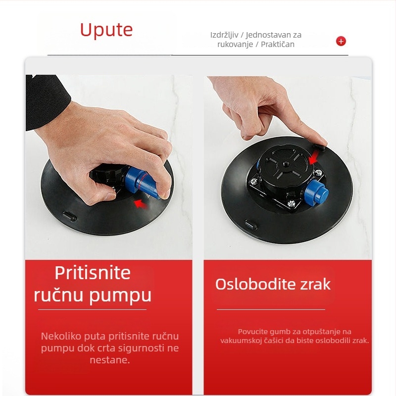 Alat za popravak udubljenja automobila sa splicerom za staklo, ručnom pumpom, vakuumskim čašicama i držačem kamere (4.5–6 inča)