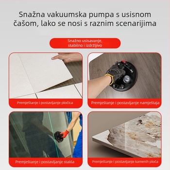 Usisna čašica za pločice i staklo – teški alat za podizanje velikih ploča