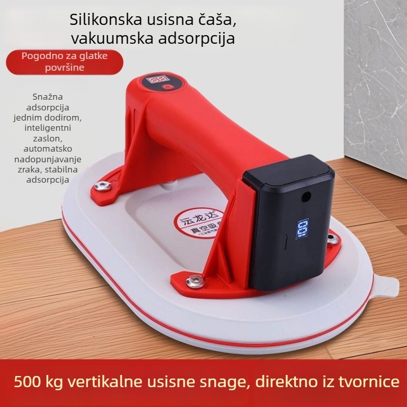 Električna vakuumska pločica s automatskim nadopunjavanjem zraka, snažan usisivač, alat za rukovanje staklom i pločicama