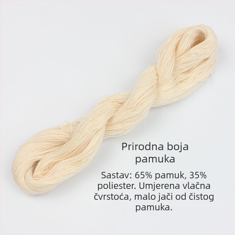 Niti za šivanje za uloške cipela, debela bijela pamuk nit, stara pamuk nit, poliester nit za quilt