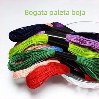 Set niti za križno vez – 50 boja, broj 25, mješavina poliestera i pamuka
