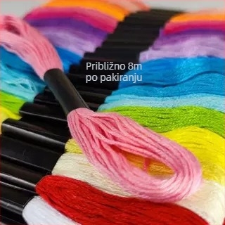 Set niti za križno vez – 50 boja, broj 25, mješavina poliestera i pamuka