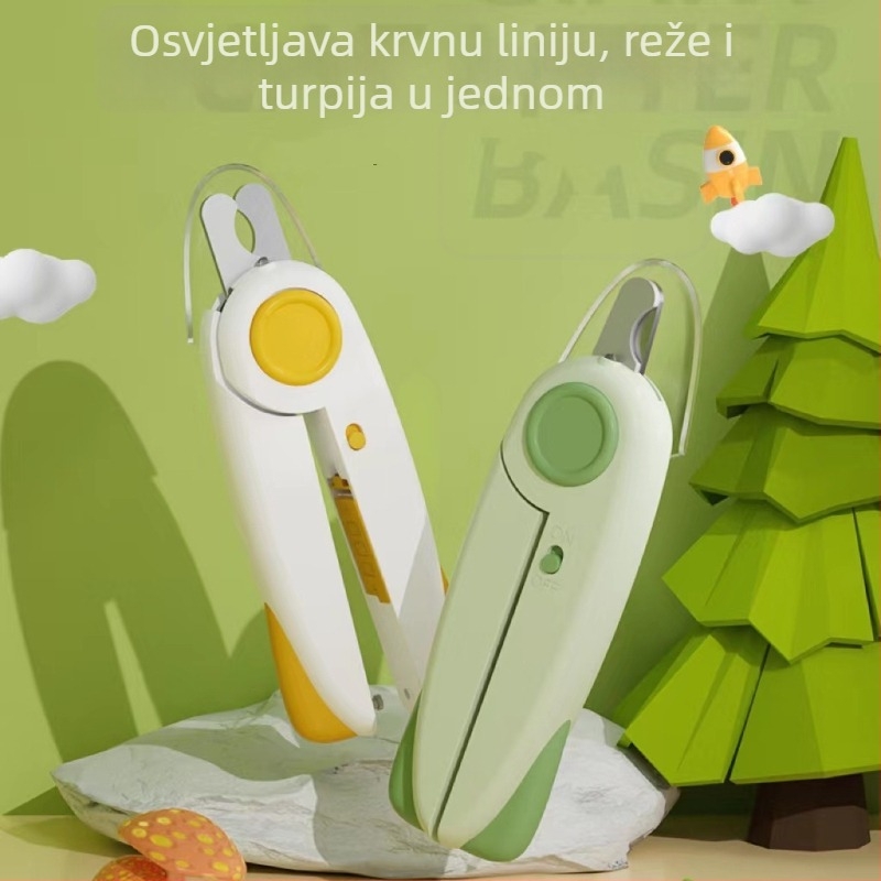 Set kliješta za nokte s LED svjetlom za mačke i pse