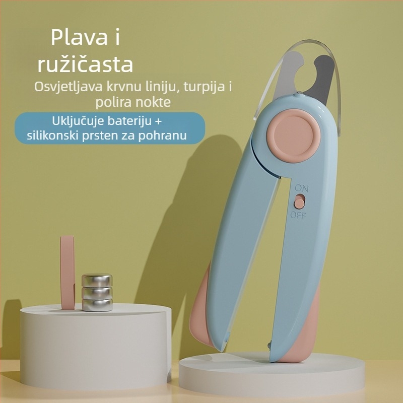 Set kliješta za nokte s LED svjetlom za mačke i pse