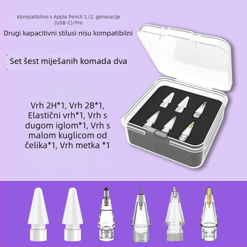 Zamjenski vrh za Apple Pencil Pro, otporan na habanje i tih vrh za iPad