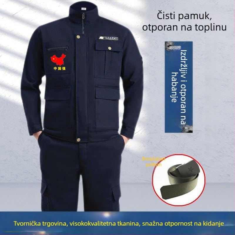 Muški radni komplet za jesen-zimu, jači materijal, jedan komad ili komplet, za gradilišta, zavarivače i auto popravne radionice, radno zaštitno odijelo