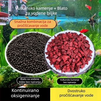 Podloga za akvarij: lava kamen, dno pijeska, gnojivo za biljke i filtracijski materijal za aquascaping