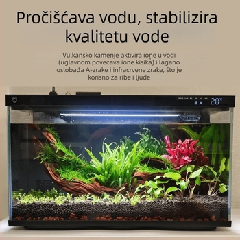 Podloga za akvarij: lava kamen, dno pijeska, gnojivo za biljke i filtracijski materijal za aquascaping