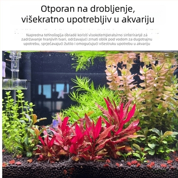 Podloga za akvarij: lava kamen, dno pijeska, gnojivo za biljke i filtracijski materijal za aquascaping