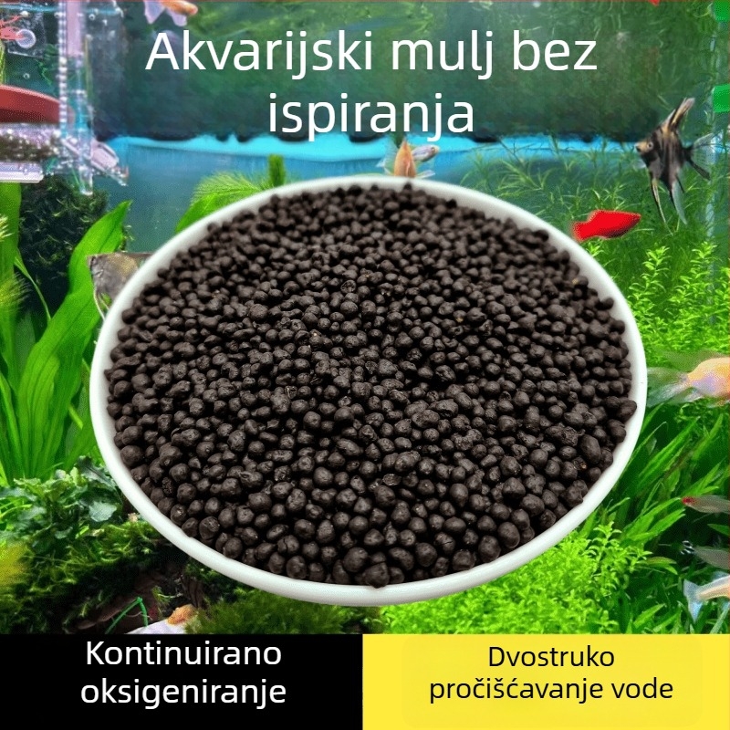 Podloga za akvarij: lava kamen, dno pijeska, gnojivo za biljke i filtracijski materijal za aquascaping