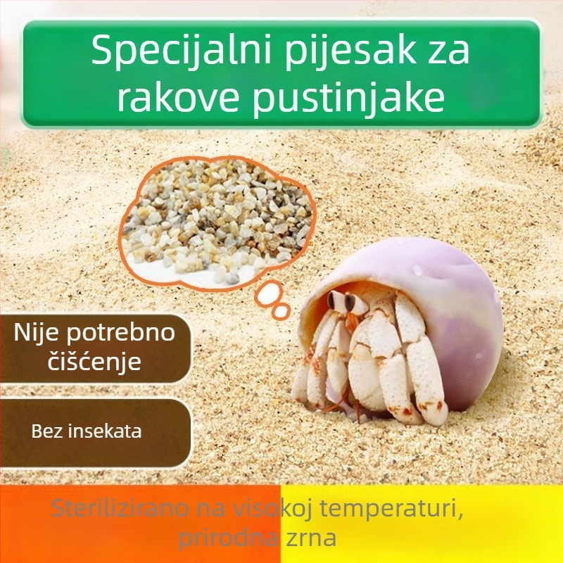 Podložni pijesak za hermit rake s biljkama u akvariju – Prirodni školjka pijesak za uređenje akvarija