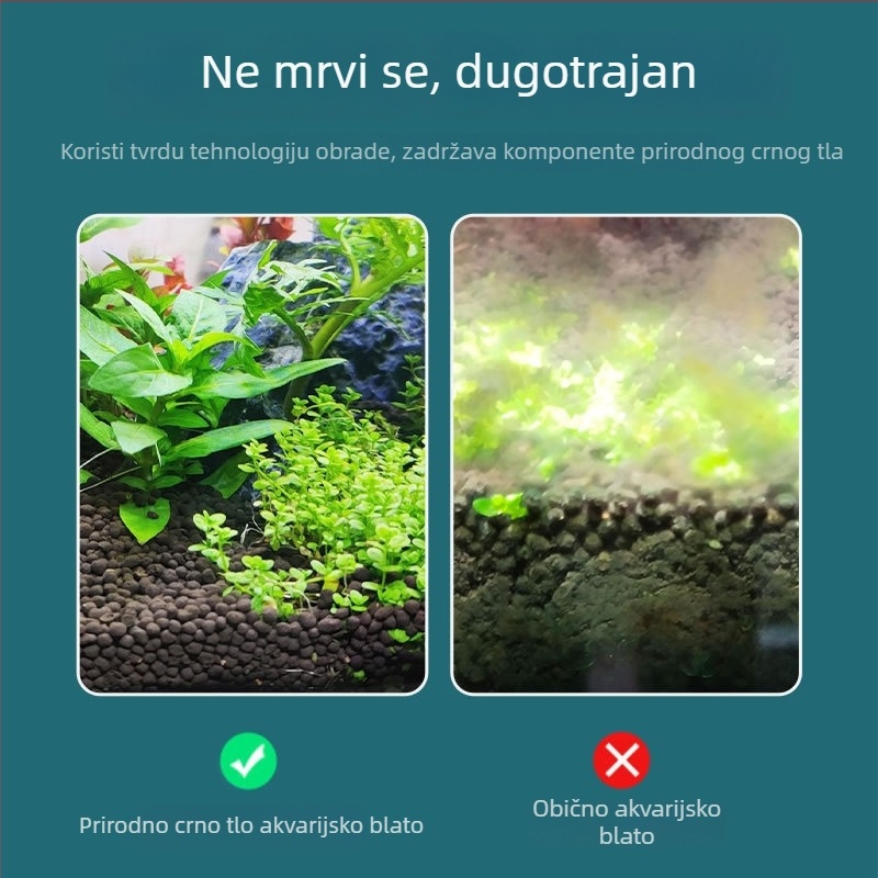 Podloga za akvarističko krajobrazno uređenje od gline: donji pijesak, donji mulj, mulj za škampi, poseban substrat, osnovni akvarijski pribor