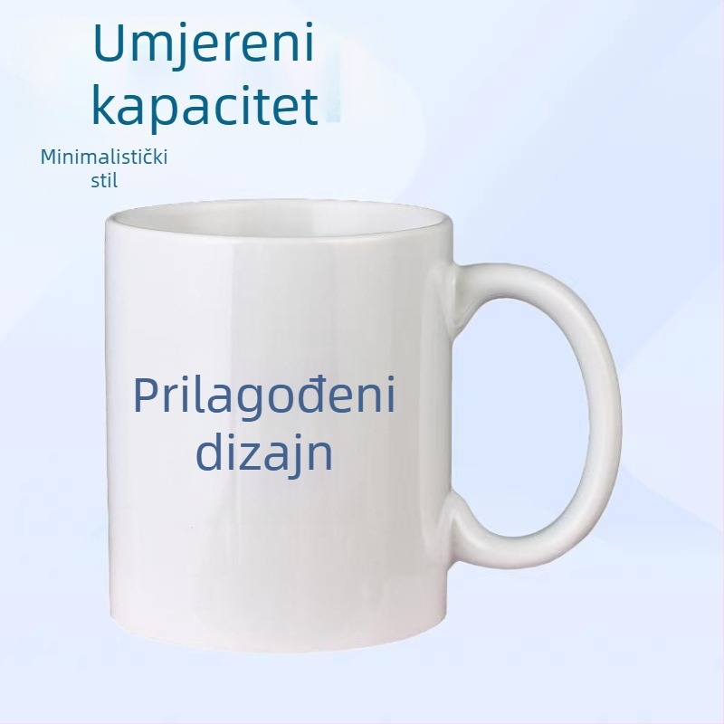 Prilagođena keramička šalica s logom – sublimirana reklamna šalica, s premazom
