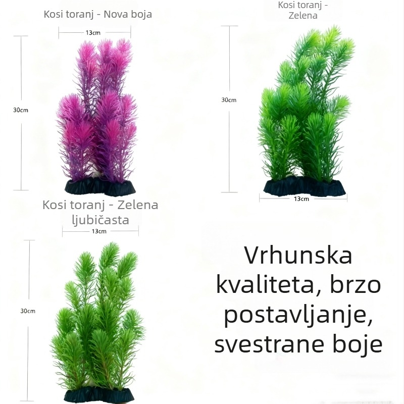 Umjetne vodene biljke za ukrašavanje akvarija, plastični bonsai i simulirane biljke