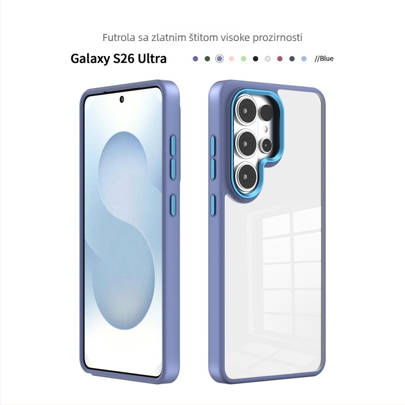 Prozirno kućište za Samsung S25 Plus, S24 i S26 Ultra uz dizajn Gold Shield Eagle Eye