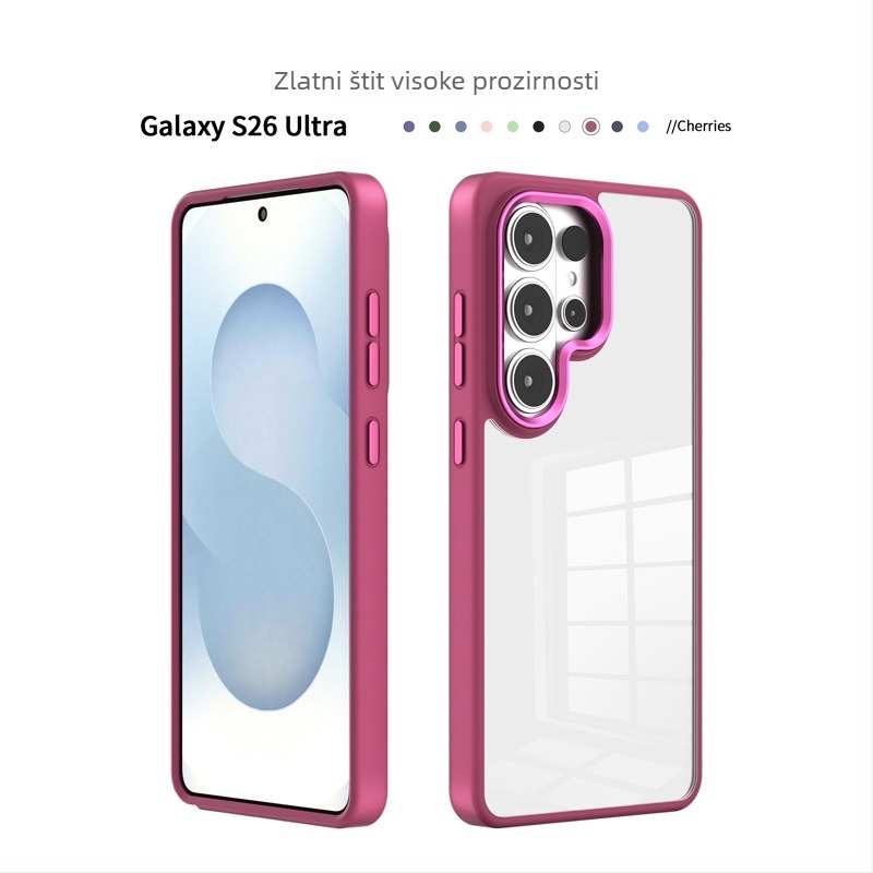 Prozirno kućište za Samsung S25 Plus, S24 i S26 Ultra uz dizajn Gold Shield Eagle Eye
