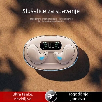 Slušalice za san, udobne za dugotrajno nošenje, s blokiranjem šuma, ne ulaze u uho, Bluetooth bežične, kompaktne, dugotrajna baterija, vodootporne, vrhunske kvalitete, udobne, novi model