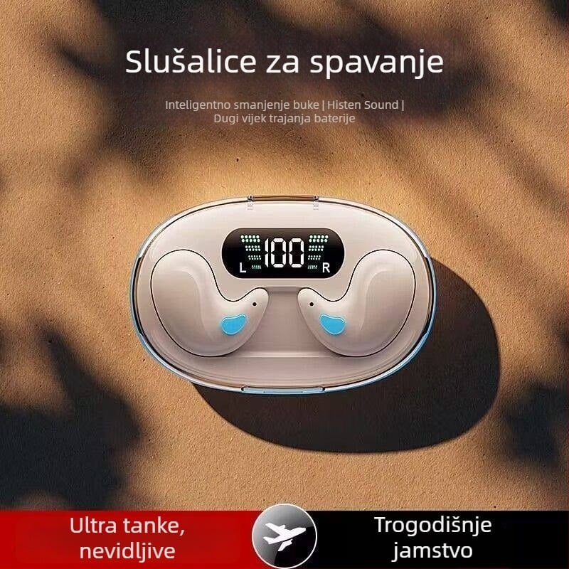 Slušalice za san, udobne za dugotrajno nošenje, s blokiranjem šuma, ne ulaze u uho, Bluetooth bežične, kompaktne, dugotrajna baterija, vodootporne, vrhunske kvalitete, udobne, novi model