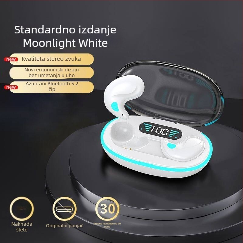 Slušalice za san, udobne za dugotrajno nošenje, s blokiranjem šuma, ne ulaze u uho, Bluetooth bežične, kompaktne, dugotrajna baterija, vodootporne, vrhunske kvalitete, udobne, novi model