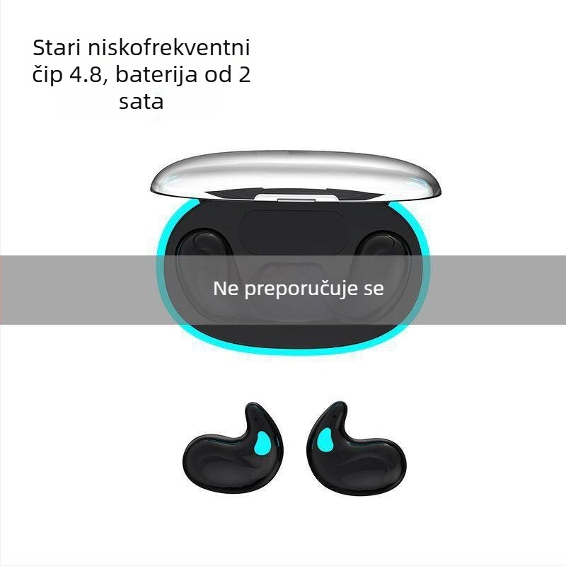 Slušalice za san, udobne za dugotrajno nošenje, s blokiranjem šuma, ne ulaze u uho, Bluetooth bežične, kompaktne, dugotrajna baterija, vodootporne, vrhunske kvalitete, udobne, novi model