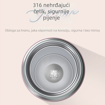 Kompaktna slatka prijenosna termos šalica s regulacijom temperature – drži toplu ili hladnu