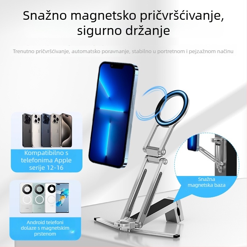 Trokutni stolni držač za telefon, ultratanki, sklopivi i prijenosni za fotografiranje