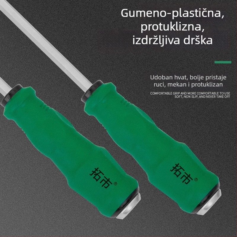 Phillips i križni odvijač s visokom tvrdoćom, ojačanim jezgrom, otporan na udarce, magnetski
