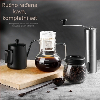 Prozirna karafica za kavu od borosilikatnog stakla, 300 ml, s mjerama i držakom
