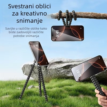 Višenamjenski magnetski držač za telefon s fleksibilnim nogama, stativ za snimanje i prijenos uživo, kompaktni fotografijski stativ