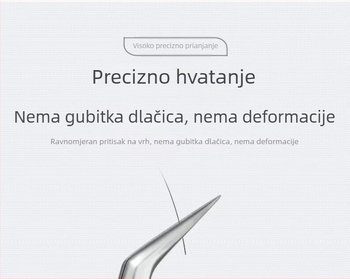 Profesionalne pincete za trepavice, visoka preciznost, protivklizne od nehrđajućeg čelika, stil Princeza klip