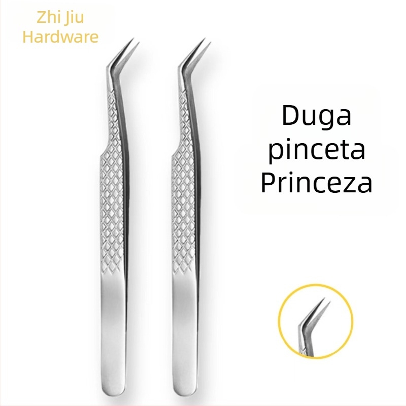 Profesionalne pincete za trepavice, visoka preciznost, protivklizne od nehrđajućeg čelika, stil Princeza klip