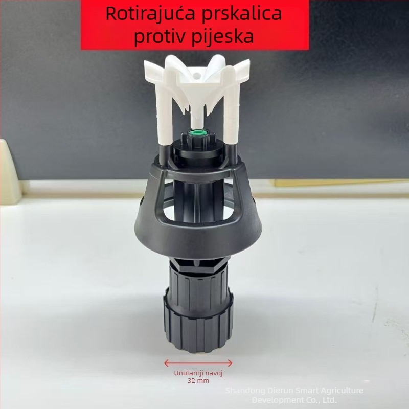 Zemljčni sprinkler s anti-zagušenjem za poljoprivredno navodnjavanje, 360° oscilirajući sprinkler protiv začepljenja za povrće i travnjake, potpuna pokrivenost bez mrtvih zona