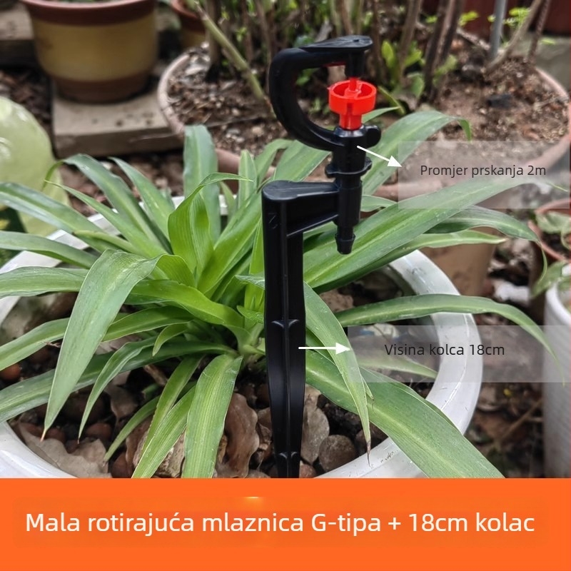 G-tip mini rotirajuća mlaznica za mikronavodnjavanje s 18 cm klinom za ugradnju u zemlju