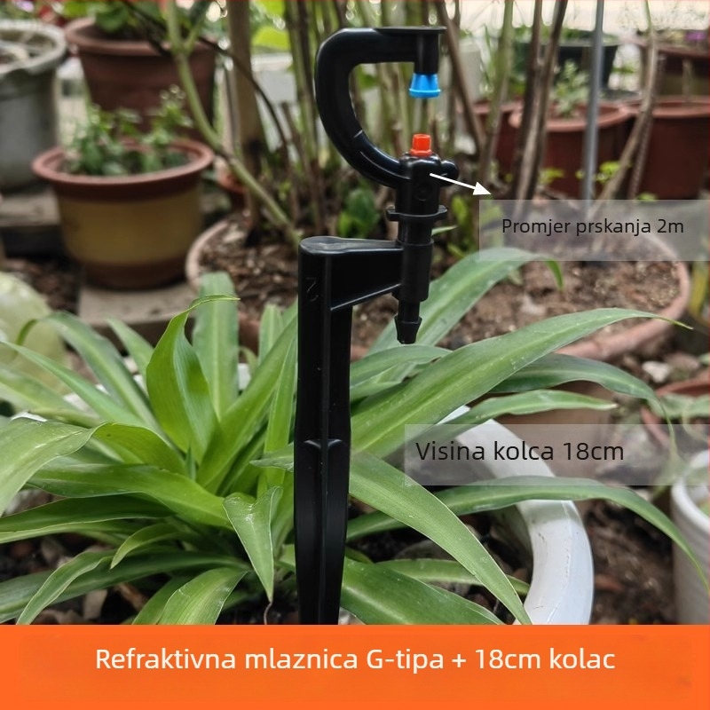 G-tip mini rotirajuća mlaznica za mikronavodnjavanje s 18 cm klinom za ugradnju u zemlju